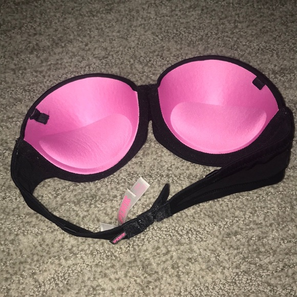 Black Strapless bra Victoria Secret Pink - Picture 2 of 2